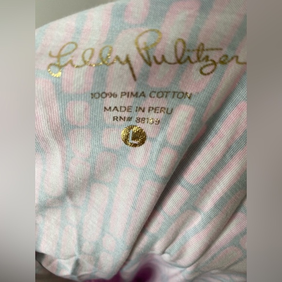 LILLY PULITZER Pink and Blue Geometric Pattern Dress - Picture 6 of 7